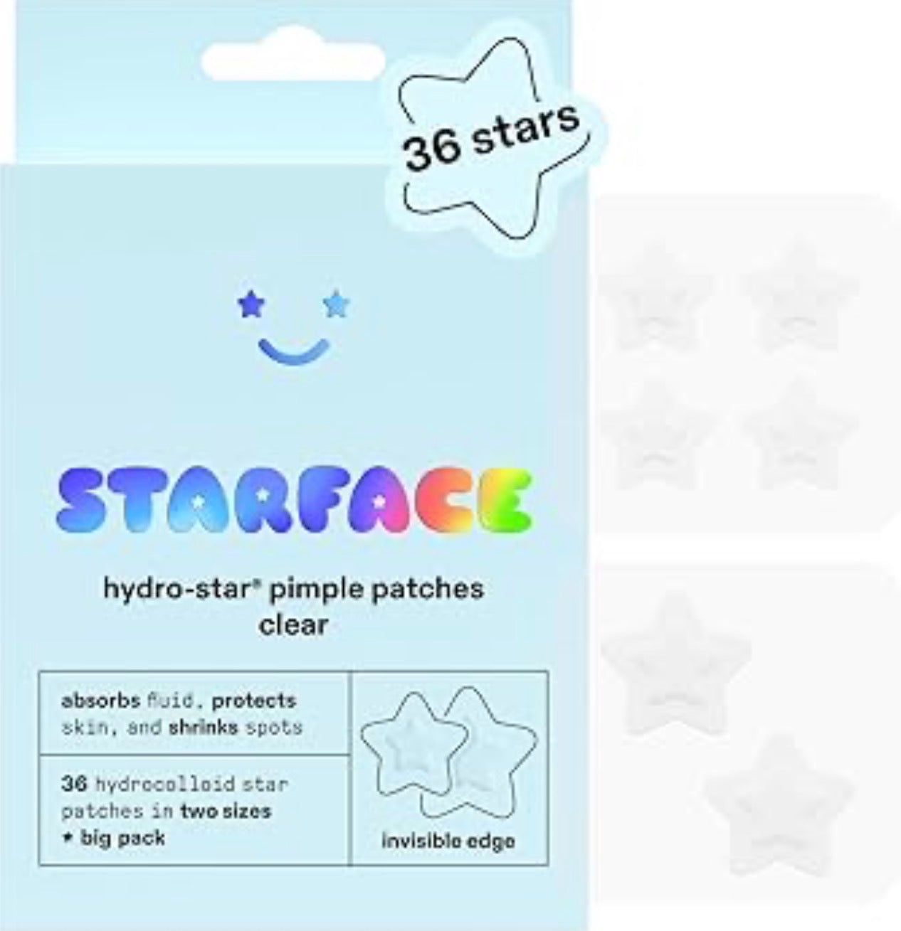 Starface transparente 36 uní