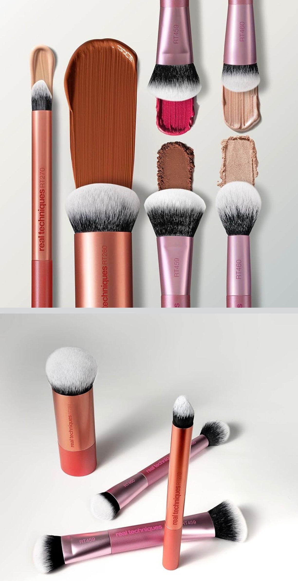 Real Techniques - Juego de brochas de maquillaje de ritmo completo, 4 piezas