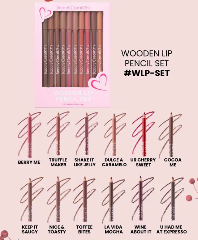 Set de wooden lip pencil