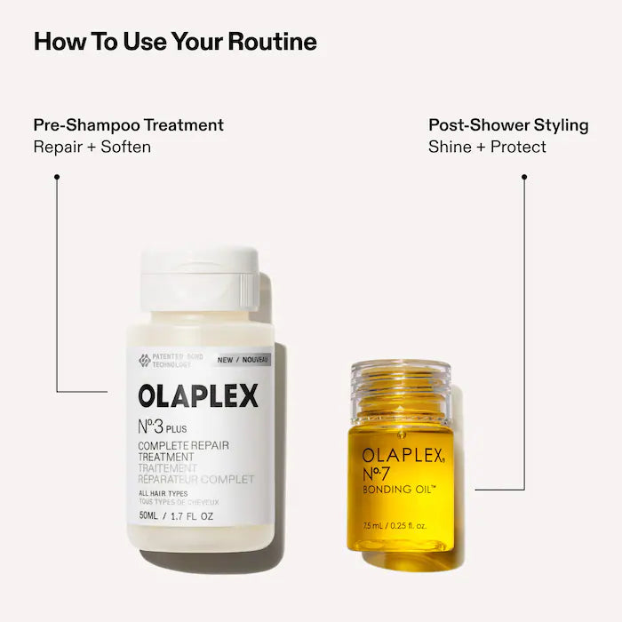 Olaplex
Mini No.3PLUS Bond Repair Treatment and No.7 Hair Oil Set