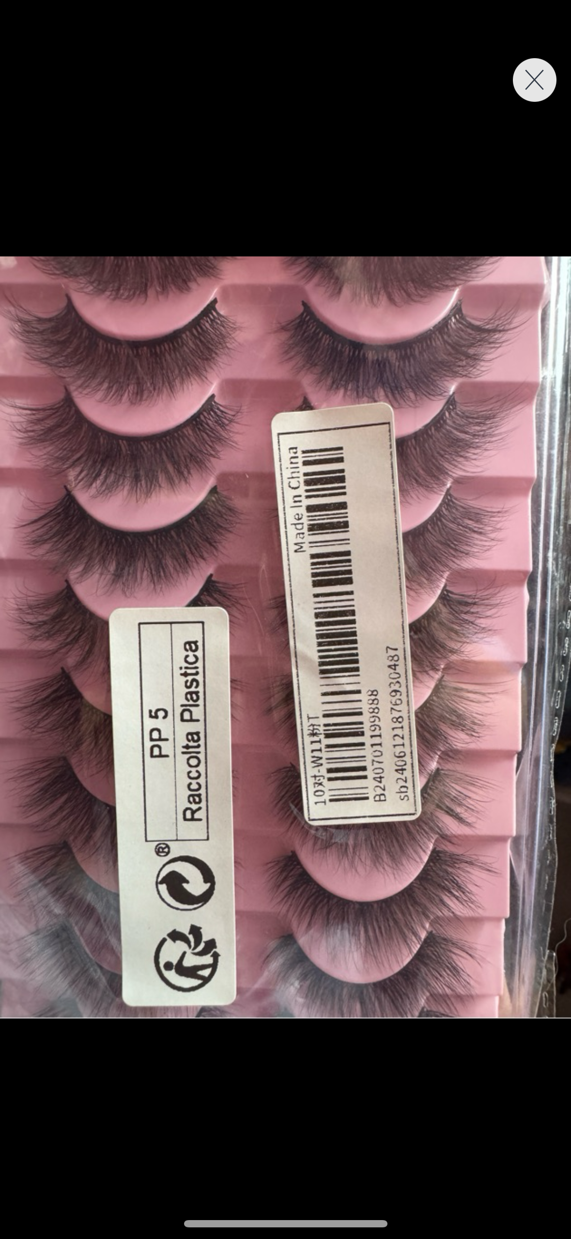 Pestañas 10pc