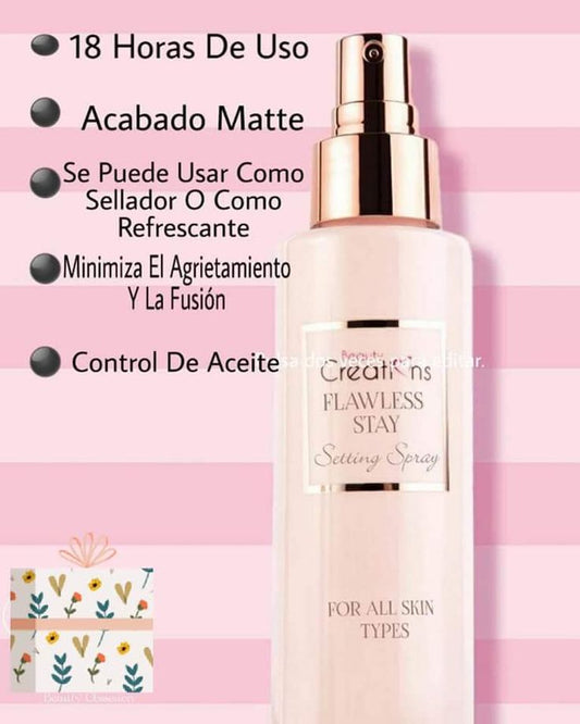 Fijador de Maquillaje Flawless Stay Matte Setting Spray Beauty Creations
