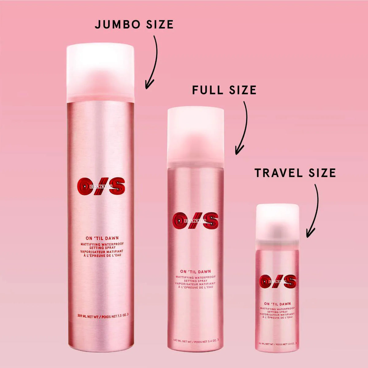 Setting spray one size