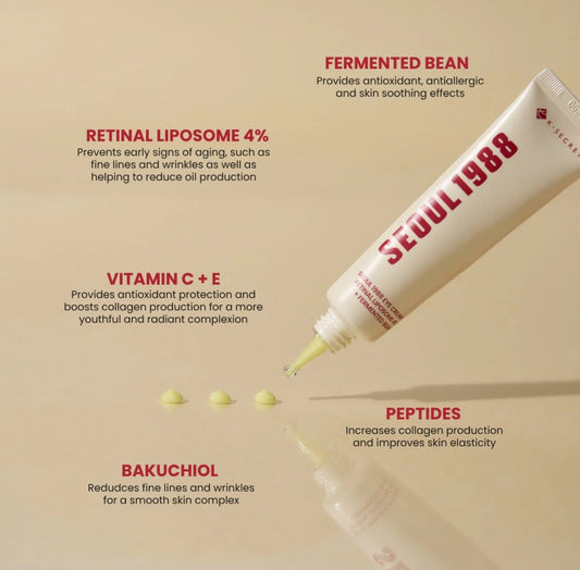 Crema Contorno de Ojos SEOUL 1988 Eye Cream : Retinal Liposome 4% + Fermented Bean