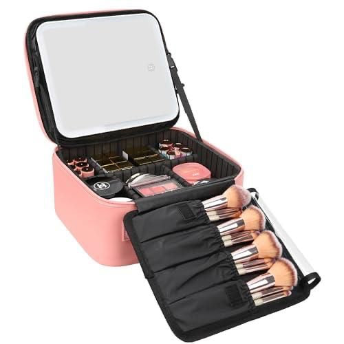Cosmetiquera con espejo led