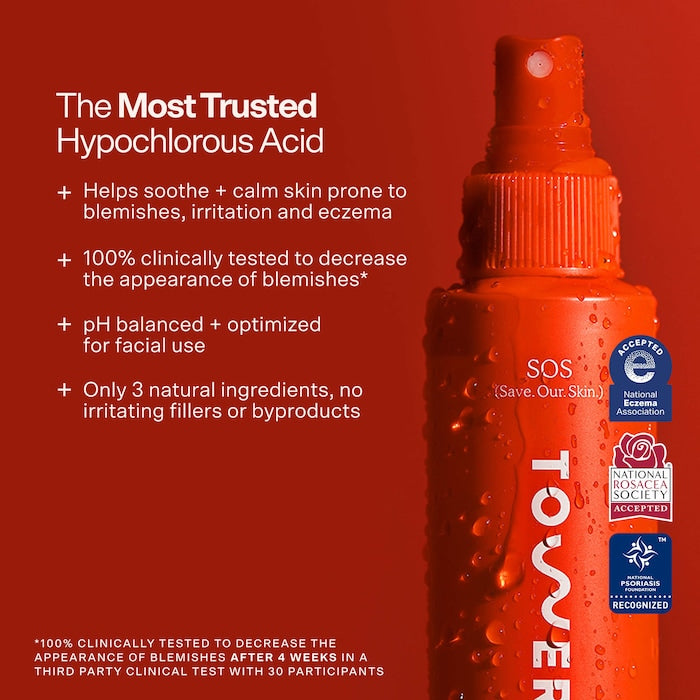 Tower 28 Beauty 
SOS Hypochlorous Acid Spray Duo Skincare Set