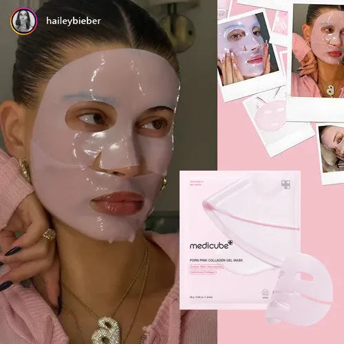 medicube - PDRN Pink Collagen Gel Mask Set 2pcs Bundle Set [28g x 4 sheets x 2 pcs]