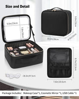 Cosmetiquera con espejo led