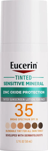 Eucerin - Sun Tinted Sensitive Mineral Face Sunscreen Lotion SPF 35