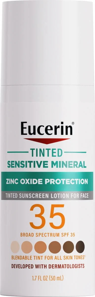 Eucerin - Sun Tinted Sensitive Mineral Face Sunscreen Lotion SPF 35