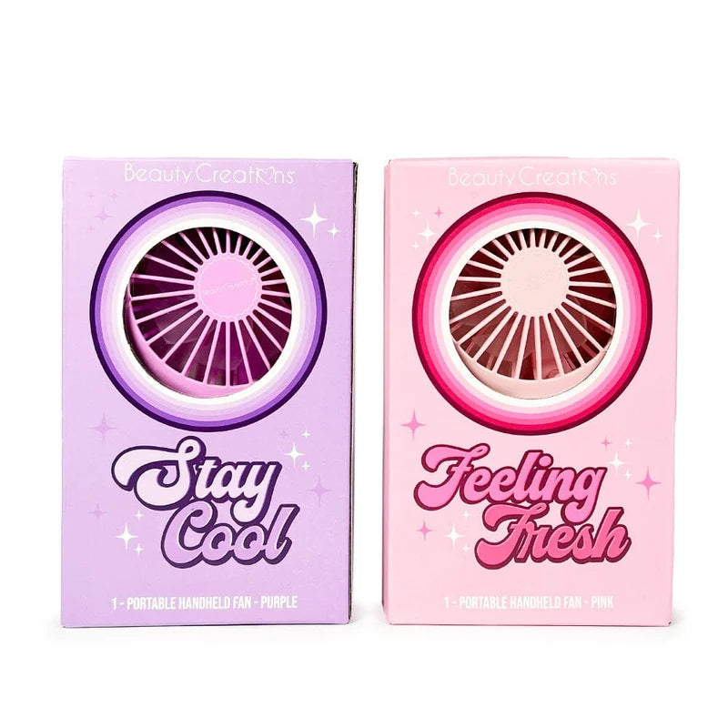 CREACIONES DE BELLEZA - VENTILADOR DE MANO STAY COOL - ROSA 3PZS