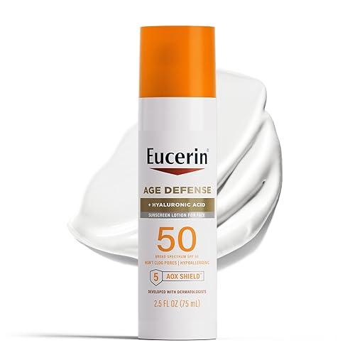 Eucerin - Sun Age Defense SPF 50 Face Sunscreen Lotion with Hyaluronic Acid, Hypoallergenic