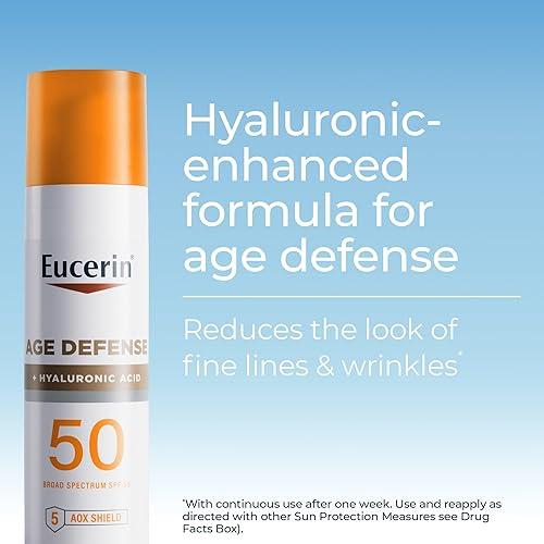 Eucerin - Sun Age Defense SPF 50 Face Sunscreen Lotion with Hyaluronic Acid, Hypoallergenic