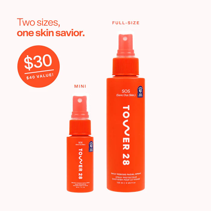 Tower 28 Beauty 
SOS Hypochlorous Acid Spray Duo Skincare Set