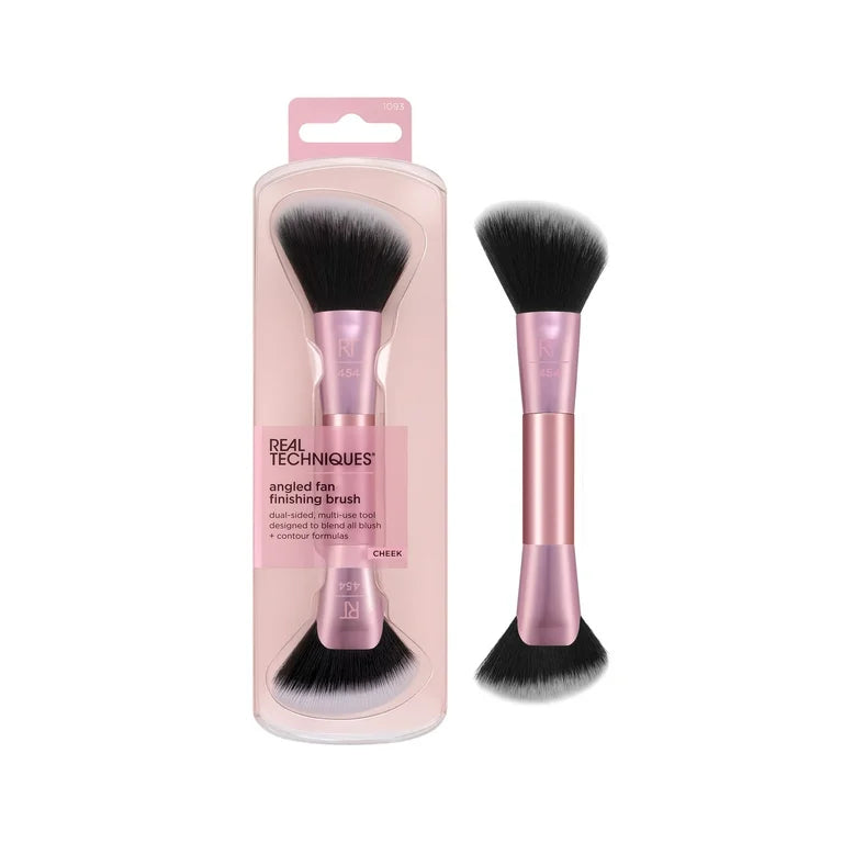 Real Techniques Dual-Sided Angled Fan Blush Contour Makeup Brush 1 Count